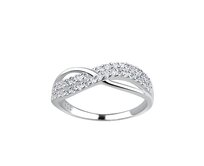 Klenoty Amber Stříbrný prstýnek Sparkle se zirkony Velikost: 52 stříbrná , 52, stříbro Ag 925/1000