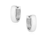 Klenoty Amber Stříbrné náušnice kroužky 12 mm vysoký lesk KS252E