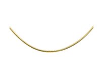 Klenoty Amber Stříbrný řetízek - lanko had žluté zlacení 45 cm zlatá, pozlacené stříbro Ag 925/1000