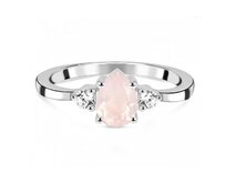 Klenoty Amber Luxusní stříbrný prsten růženín a topaz Eternity Velikost: 58 růžová, 58, stříbro Ag 925/1000