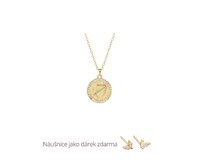 Klenoty Amber Pozlacený náhrdelník Střelec zlatá, pozlacené stříbro Ag 925/1000