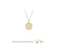 Klenoty Amber Pozlacený náhrdelník Býk zlatá, pozlacené stříbro Ag 925/1000