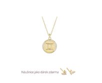 Klenoty Amber Pozlacený náhrdelník Blíženci zlatá, pozlacené stříbro Ag 925/1000