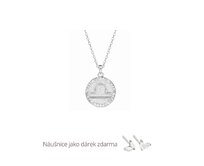 Klenoty Amber Stříbrný náhrdelník Váhy stříbrná , stříbro Ag 925/1000