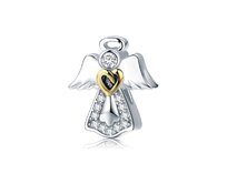 Klenoty Amber Stříbrný přívěsek na náramek Anděl strážný stříbrná , stříbro Ag 925/1000