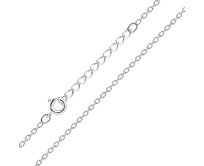 Klenoty Amber Jemný stříbrný řetízek 30 cm, šířka 1 mm stříbrná , stříbro Ag 925/1000