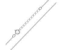 Klenoty Amber Jemný plochý stříbrný řetízek 50 cm, šířka 0,9 mm stříbrná , stříbro Ag 925/1000