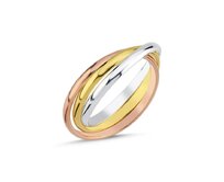 Klenoty Amber Stříbrný prsten Trinity Velikost: 57 zlatá, 57, stříbro Ag 925/1000