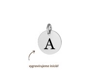 Stříbrný přívěsek s písmenem 10 mm Délka řetízku: bez řetízku