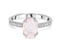 Klenoty Amber Luxusní stříbrný prsten růženín a topaz Obsessed Velikost: 54 růžová, 54, stříbro Ag 925/1000