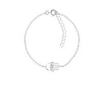 Klenoty Amber Stříbrný náramek se symbolem Hamsa  stříbrná , stříbro Ag 925/1000