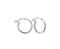 Klenoty Amber Stříbrné náušnice kruhy na francouzské zapínání 12 mm  stříbrná , stříbro Ag 925/1000