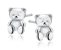 Klenoty Amber Stříbrné náušnice Medvídci  stříbrná , stříbro Ag 925/1000