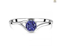 Klenoty Amber Luxusní stříbrný prsten s iolitem Special Moment Velikost: 54 modrá, 54, stříbro Ag 925/1000
