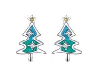 Klenoty Amber Náušnice „Vánoční kouzlo“ – drobnost, která rozzáří sváteční dny ✨ modrá, stříbro Ag 925/1000