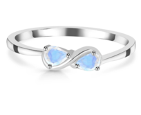 Klenoty Amber Stříbrný prsten měsíční kámen Nekonečno Velikost: 52 duhová, 52, stříbro Ag 925/1000