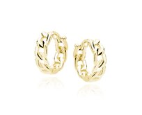 Klenoty Amber Stříbrné náušnice Chain pozlacené zlatá, pozlacené stříbro Ag 925/1000