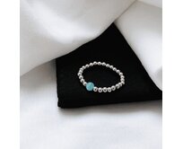 Klenoty Amber Pružný stříbrný prstýnek s opálem (53-56) duhová, stříbro Ag 925/1000