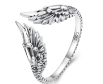 Klenoty Amber Stříbrný otevřený prsten křídla  stříbrná , stříbro Ag 925/1000