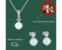 Dárková sada Náhrdelník a Náušnice Opál pro štěstí
