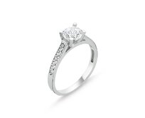 Klenoty Amber Zásnubní prsten - zirkon Velikost: 53  stříbrná , 53, stříbro Ag 925/1000