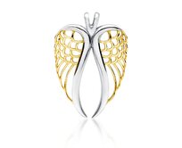 Klenoty Amber Luxusní andělská křídla - přivěsek zlatá, stříbro Ag 925/1000