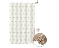 DuraHome Koupelnový závěs 180x200 cm PEVA + předložka CHENILL 40x60 cm