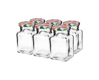 Browin Zavařovací sklenice 155 ml + barevné TWIST víčko 53 mm, 6 ks