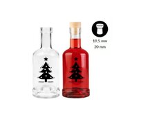 DuraHome Láhev Gin, 250 ml, stromeček, černá