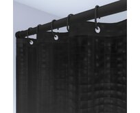 DuraHome Závěs koupelnový 180x180 cm PEVA, 2D, černý