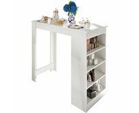 Kondela Barový stůl, bílá, 117x57 cm, Austen bílá, Dřevotříska