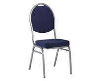 Kondela Židle, stohovatelná, látka modrá/šedý rám, JEFF 3 NEW 2 šedá, Kov
