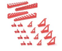 Prosperplast Sada držáků BINEER HOOKS na montážní panely, červené, 20 ks červená, 20, Plast