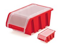 Prosperplast Plastový úložný box uzavíratelný TRUCK PLUS 230x160x120 červený červená, 23, Plast