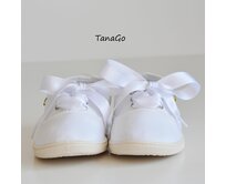 TanaGo Sněhově bílé saténové tkaničky no.4 Velikost: 80 cm, Barva: Bílá Bílá, 80 cm