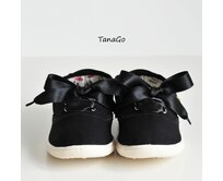 TanaGo Černé saténové tkaničky no.6 Velikost: 80 cm, Barva: Černá Černá, 80 cm