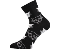 Moda Čapek Ponožky Kočky černé Velikost: 35-38, Barva: Černá Černá, 35-38
