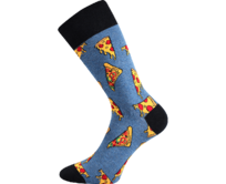 Moda Čapek Ponožky Pizza Velikost: 35-38, Barva: Modrá Modrá, 35-38