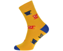 Moda Čapek Ponožky Káva Velikost: 43-46, Barva: Žlutá Žlutá, 43-46