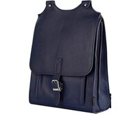 Velký kožený batoh - tmavě modrý  tmavě modrá, kůže