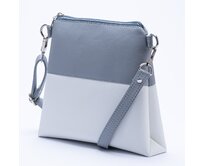 Malá crossbody kabelka MANON - holubí šedá + bílá Šedá;Bílá, Small