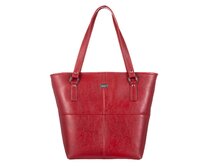 Střední kabelka, typu shopper TINA malinová lesklá Červená, Medium