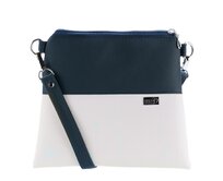 Malá crossbody kabelka MANON - námořní modrá + bílá Bílá, Small