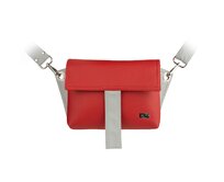 Crossbody kabelka/ledvinka ELVEE červená, šedá Červená, Small