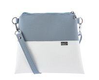 Malá crossbody  kabelka MANON - holubí šedá + bílá Bílá, Small