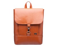 Městský Batoh KIM lesklá koňaková Hnědá, Medium