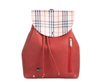 Volnočasový batoh DAG káro s červenou Červená, Medium