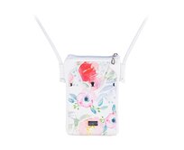 Kabelka ma mobil MOLY bílá s akvarelovými letními květy Bílá, Small