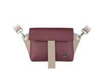 Crossbody kabelka/ledvinka ELVEE vínová, šedobéžová vínová, Small
