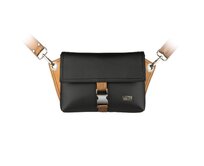 Crossbody kabelka/ledvinka ELVEE černá, hnědá metalíza Černá, Small